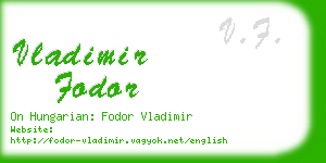 vladimir fodor business card